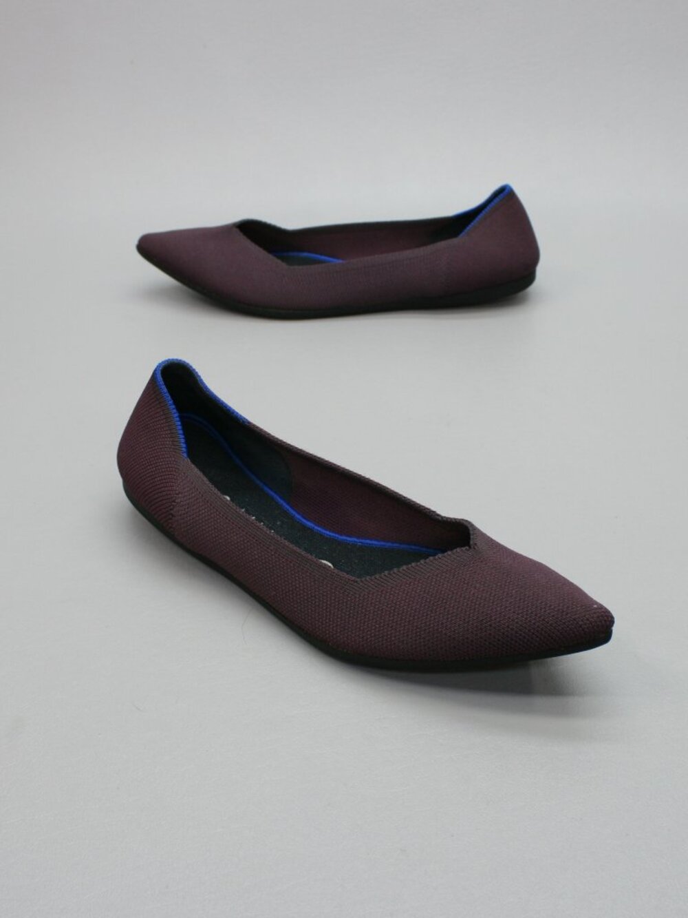 Rothy's Ladies 10 The Point Port Purple Slip-on Pointed-toe Flats Loafers Shoes